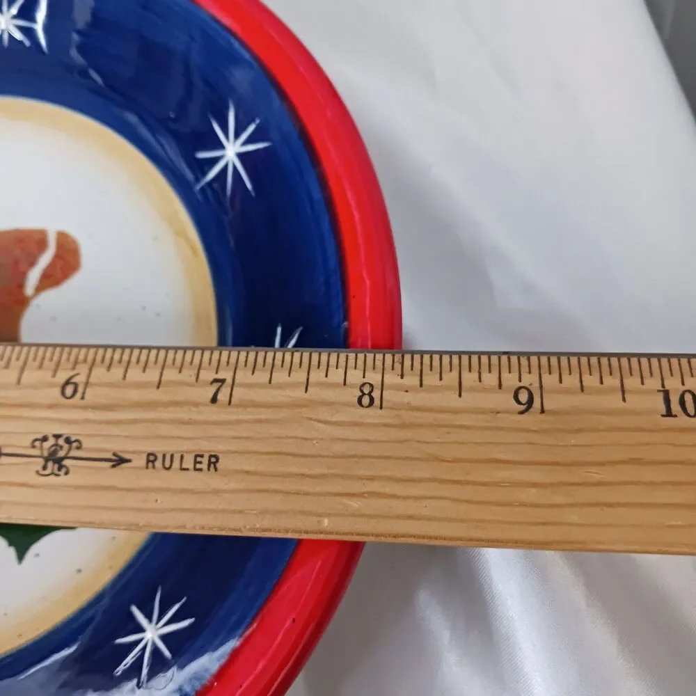 CHRISTMAS GINGERBREAD MAN 8'' PLATE-LOT OF 2